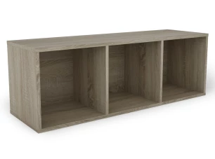 Nástěnný regál se 3 přihrádkami Jerry, dub sonoma