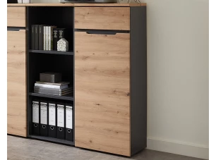 Úložná skříňka Memphis, 45 cm, dub artisan/grafit