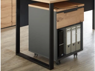 Úložný kontejner se zásuvkou Memphis, dub artisan/grafit