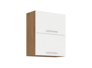 Horní kuchyňská skříňka Vigo, dub lancelot/bílý lesk, šířka 60 cm