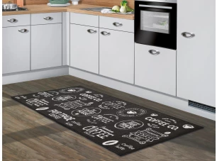 Koberec Coffee 67x180 cm, černý