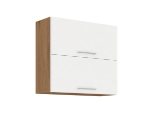 Horní kuchyňská skříňka Vigo, dub lancelot/bílý lesk, šířka 80 cm