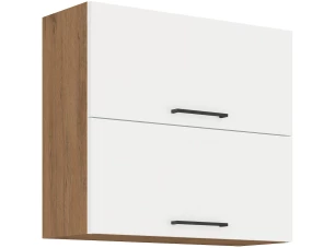Horní kuchyňská skříňka Vigo, dub lancelot/bílý lesk, šířka 80 cm