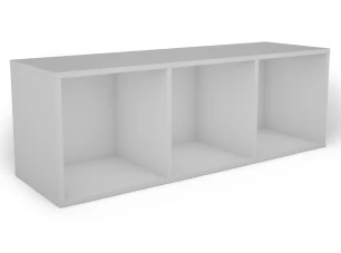 Nástěnný regál se 3 přihrádkami Jerry, bílý