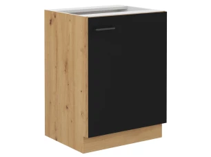 Dolní kuchyňská skříňka Modena, 60 cm, dub artisan/černá