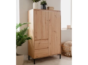 Vysoká úložná skříňka Korsika, dub artisan