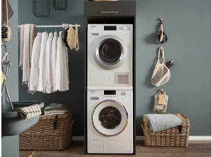 Skříň na pračku a sušičku Mr. Sauber, antracitová