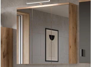 Koupelnová zrcadlová skříňka Grado, dub nox