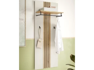 Šatní panel s poličkou Lima, béžová kašmír/dub evoke