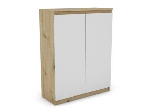 Skříňka Carlos, dub artisan/bílá, 80 cm