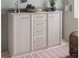 Komoda se zásuvkami Luxor 125 cm, polární modřín