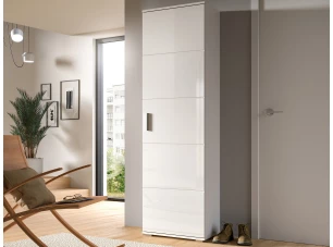 Předsíňová šatní skříň Prego, 55 cm, bílá lesk