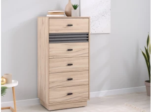 Komoda se zásuvkami Ancona, 60 cm, dub estana/antracit