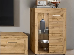 Stojací/závěsná vitrína Jana, 60 cm, dub wotan