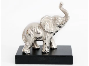 Dekorační soška Malý slon, stříbrná