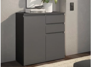 Skříňka se 2 šuplíky Brest, 80 cm, antracitová