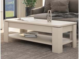 Konferenční stolek s úložným prostorem Avola, béžový kašmír