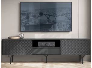 Široká TV skříňka Raven, černá