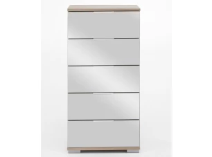 Skříňka s 5 zásuvkami Easy Plus, 49 cm, dub sonoma/zrcadlo