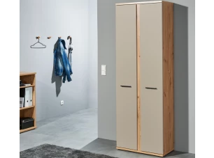 Vysoká úložná skříň Kanada 68 cm, dub artisan/kašmírová béžová