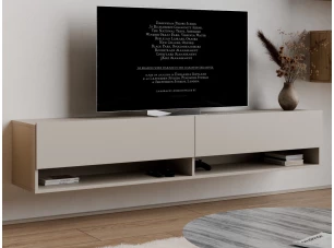 Závěsná TV skříňka Asko Living, 180 cm, béžová kašmír