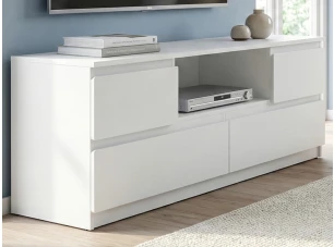 TV skříňka Carlos, bílá, šířka 140 cm
