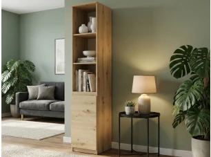 Regál s dvířky Carlos, dub artisan, šířka 40 cm