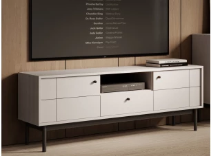 TV skříňka Japandi, 154 cm, béžová kašmír