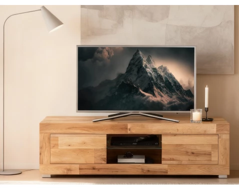 Levně TV stolek s osvětlením Oakland 140 cm, dub montana