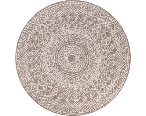 Kulatý koberec Jeans 120 cm, taupe