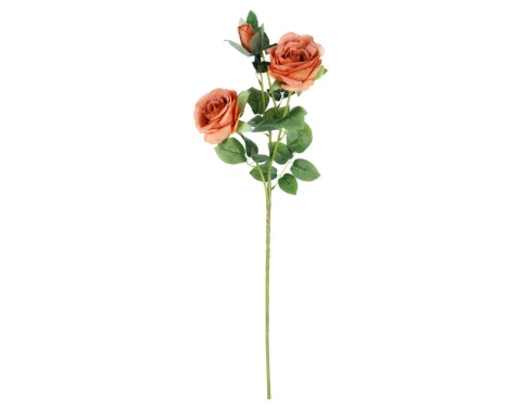 Umělá květina Růže s poupětem 65 cm, meruňková