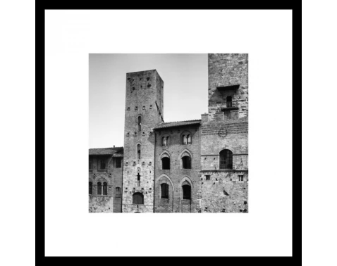 Levně Rámovaný obraz Piazza del Duomo 50x50 cm, černobílý
