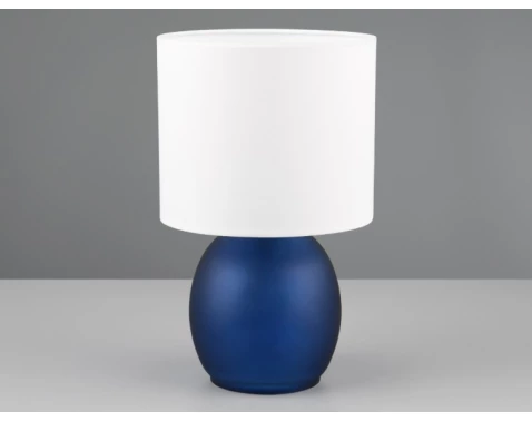 Stolní lampa Vela, modré sklo