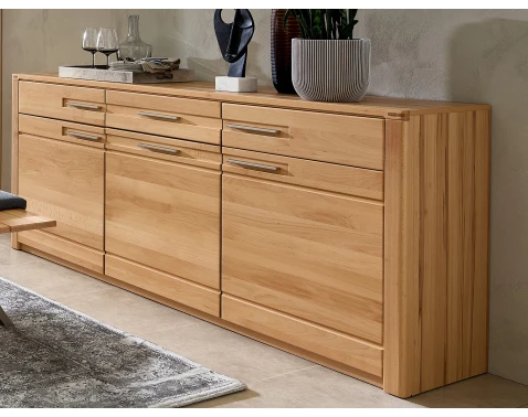 Široká komoda Nature One, 190 cm, masivní buk