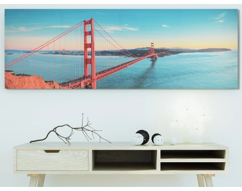 Levně Obraz na plátně Golden Gate Bridge, 150x50 cm