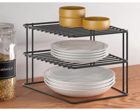 Stojan na talíře do skříňky Lava TouchTherm 25x19 cm, černý