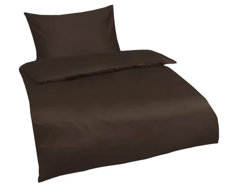 Levně Povlečení Satin, hnědé