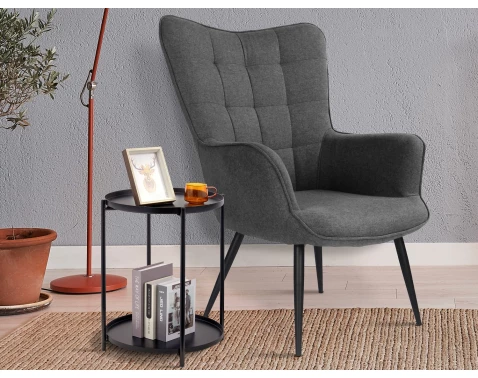 Křeslo Victoria, šedá látka