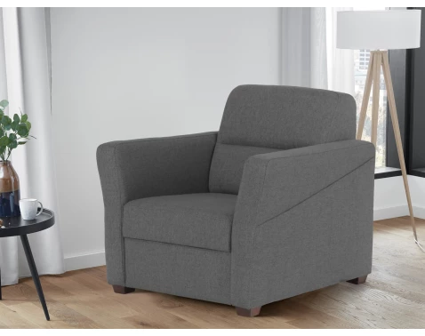 Křeslo Flavia, kouřově šedá látka