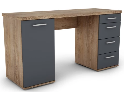 Psací stůl Walter, dub burgund/grafitově šedý