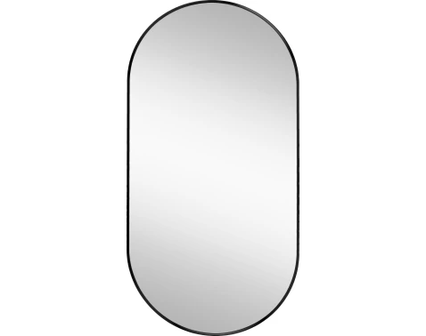 Nástěnné zrcadlo Josie 50x100 cm, černé oválné