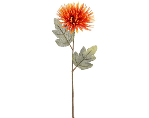 Levně Umělá květina Chryzantéma 60 cm, oranžová