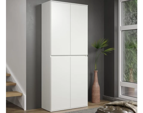 Víceúčelová skříň s policemi Nevada, 74 cm, bílá