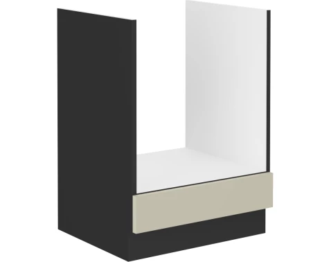 Levně Kuchyňská skříňka pro vestavnou troubu Arona, 60 cm, kašmírová/černá