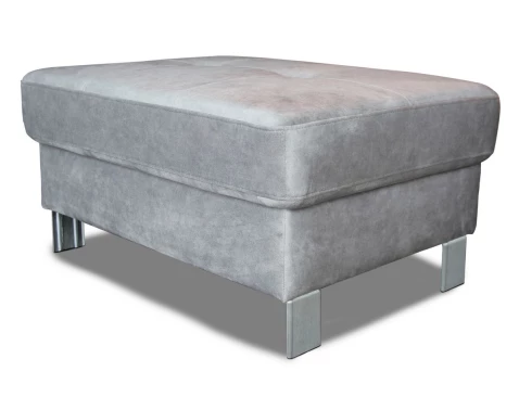 Taburet Lotos, světle šedá látka