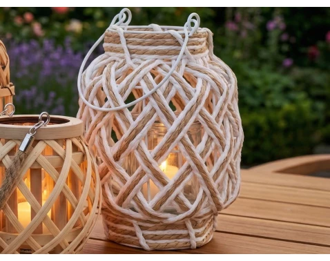 Lucerna 16x20 cm, bílá přírodní