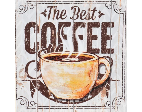 Levně Obraz na plátně The Best Coffee, 28x28 cm