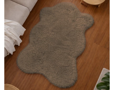 Umělá kožešina Rabbit Deluxe 60x90 cm, hnědá