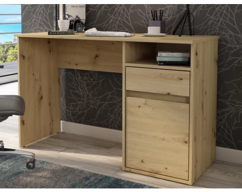 Levně Psací stůl se zásuvkou Carlos, dub artisan