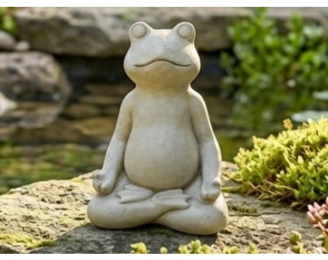 Zahradní dekorace Meditující žába, magnesium